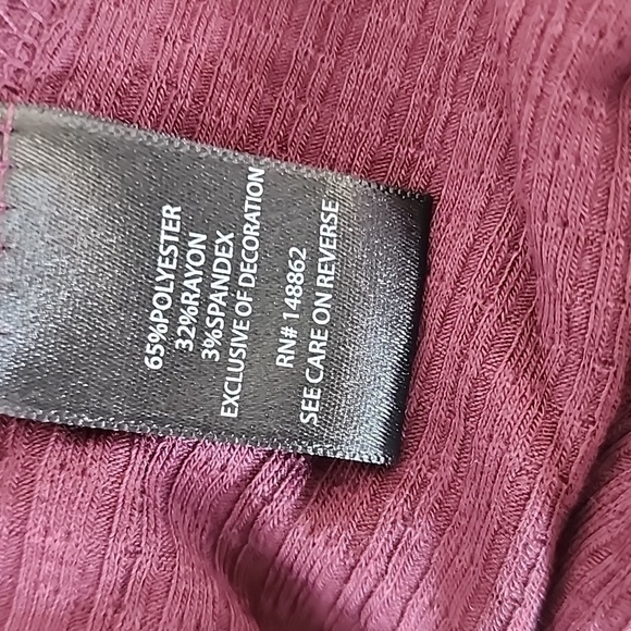 Torrid - Textured Jersey Scoop Neck Button Down Babydoll in Sassafras / Plum‌‌‌ - Picture 8 of 12